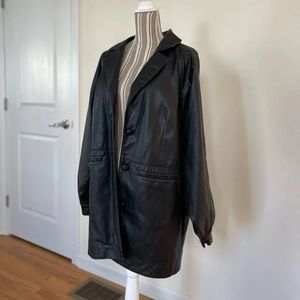 Urban Outfitters Oversized Faux Leather Jacket with Balloon Sleeves. Size L
